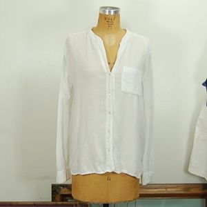 James Perse Standard White Button Down Shirt